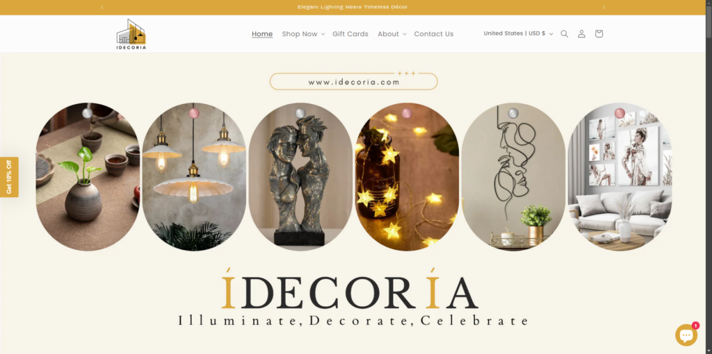 Site e-commerce décoration – Idecoria.fr réalisé par GRDN Development, agence web à Paris